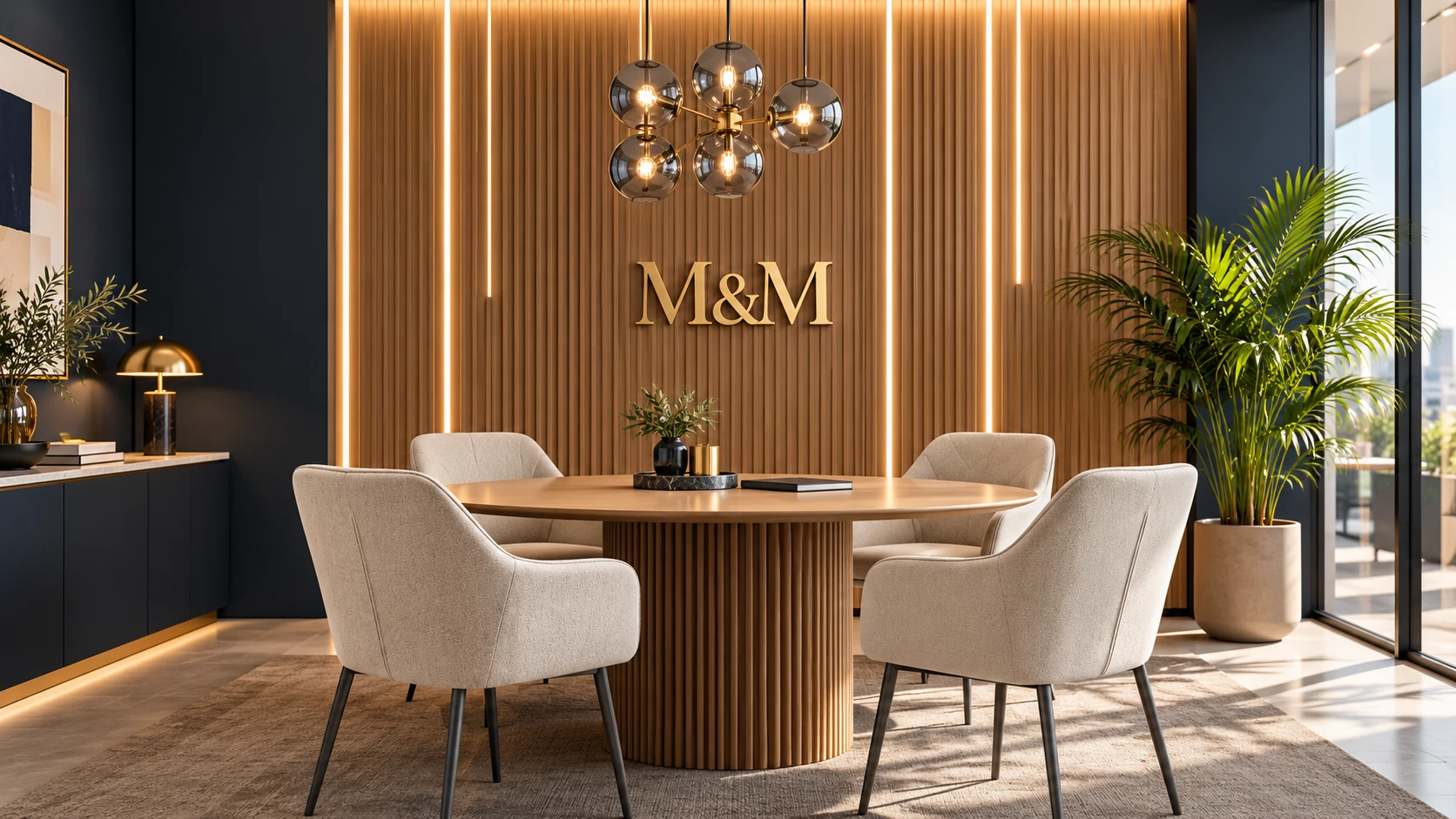 Imagen de inspiración de un despacho moderno con la identidad de MyM